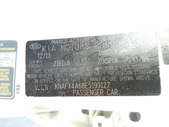 Photo 9 VIN: KNAFX4A68E5199127 - KIA FORTE LX 