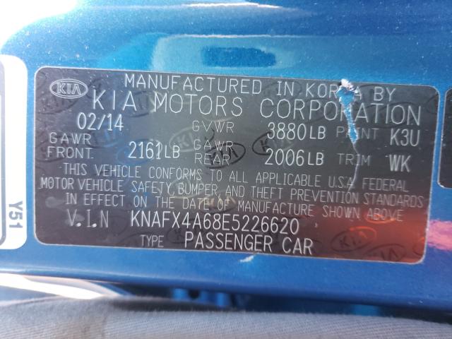 Photo 9 VIN: KNAFX4A68E5226620 - KIA FORTE LX 