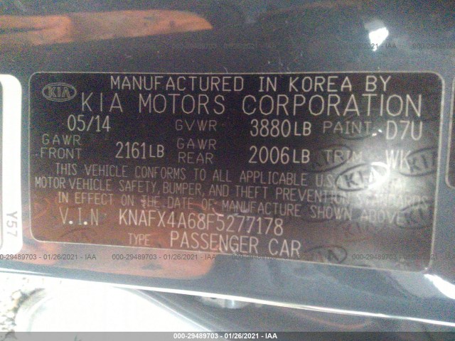 Photo 8 VIN: KNAFX4A68F5277178 - KIA FORTE 