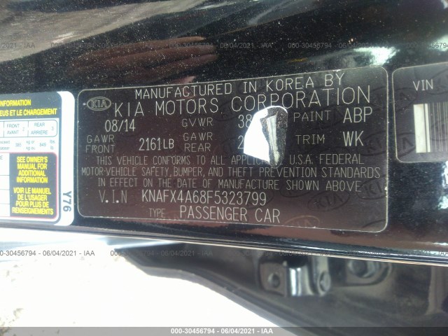 Photo 8 VIN: KNAFX4A68F5323799 - KIA FORTE 