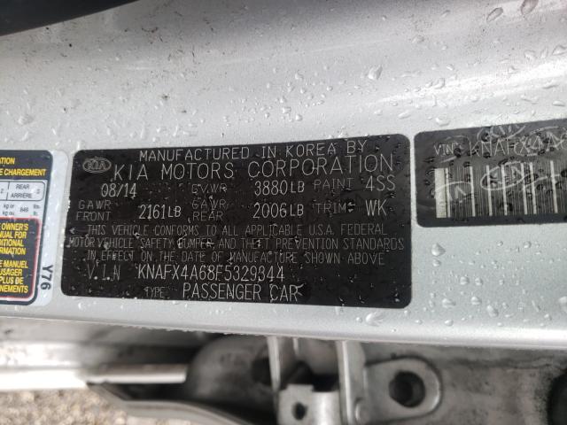 Photo 9 VIN: KNAFX4A68F5329344 - KIA FORTE LX 