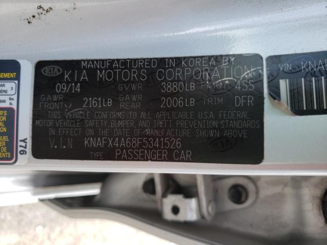 Photo 9 VIN: KNAFX4A68F5341526 - KIA FORTE LX 