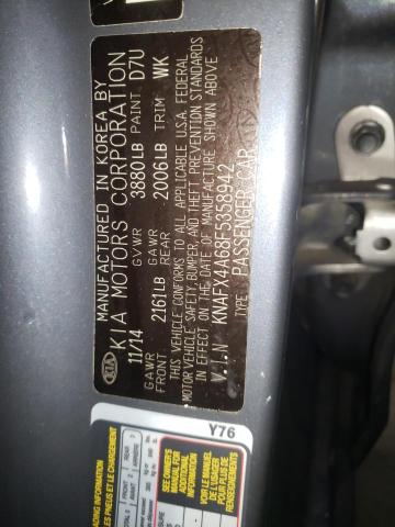 Photo 11 VIN: KNAFX4A68F5358942 - KIA FORTE LX 