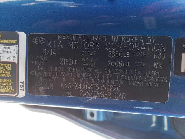 Photo 9 VIN: KNAFX4A68F5359220 - KIA FORTE LX 