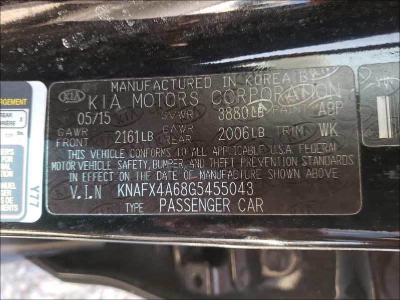 Photo 9 VIN: KNAFX4A68G5455043 - KIA FORTE LX 