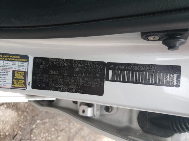 Photo 9 VIN: KNAFX4A68G5608522 - KIA FORTE LX 