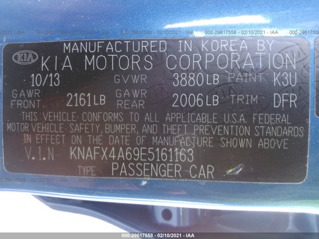 Photo 8 VIN: KNAFX4A69E5161163 - KIA FORTE 