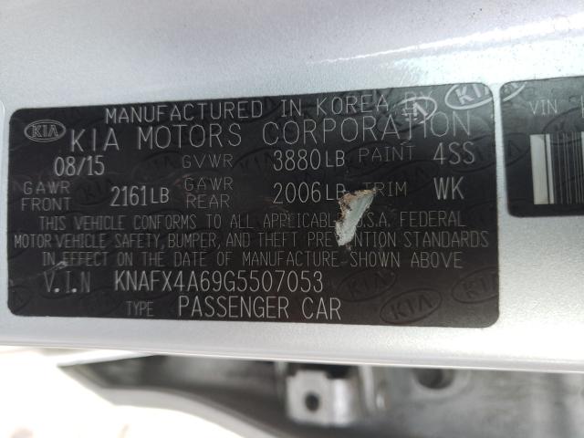 Photo 9 VIN: KNAFX4A69G5507053 - KIA FORTE LX 