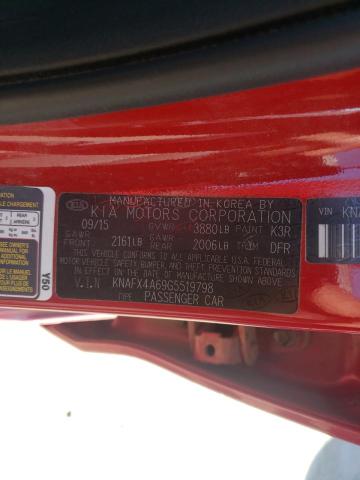 Photo 9 VIN: KNAFX4A69G5519798 - KIA FORTE LX 