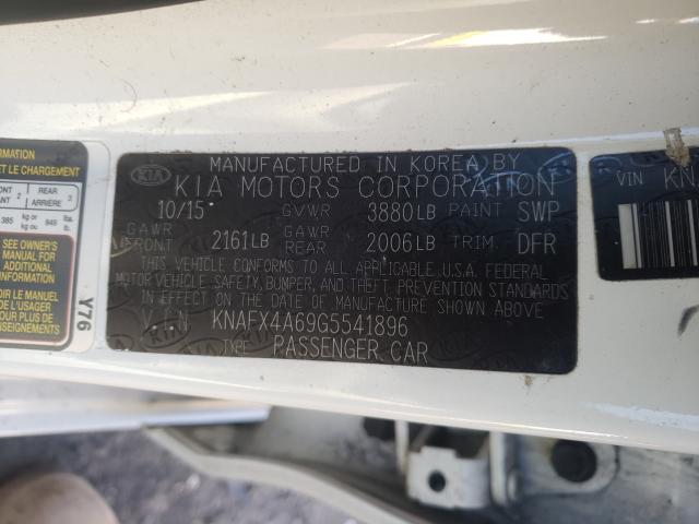 Photo 9 VIN: KNAFX4A69G5541896 - KIA FORTE LX 