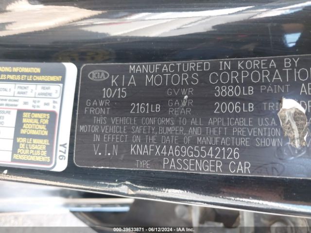 Photo 8 VIN: KNAFX4A69G5542126 - KIA FORTE 