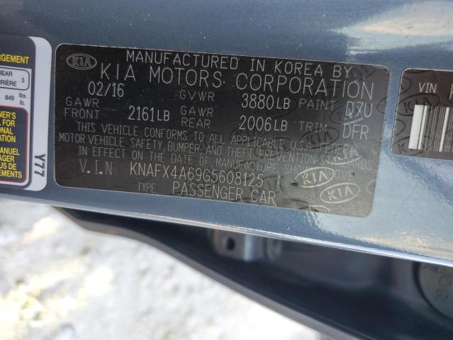 Photo 11 VIN: KNAFX4A69G5608125 - KIA FORTE LX 