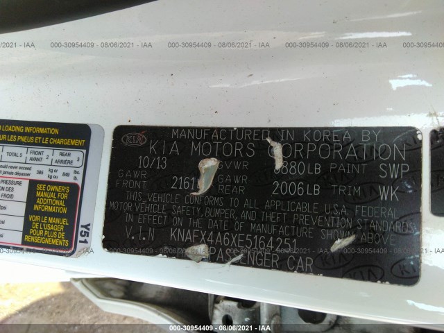 Photo 8 VIN: KNAFX4A6XE5164251 - KIA FORTE 