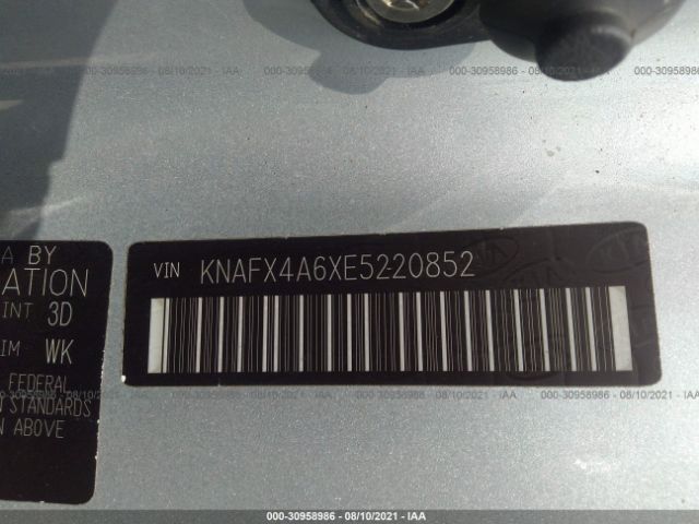 Photo 8 VIN: KNAFX4A6XE5220852 - KIA FORTE 