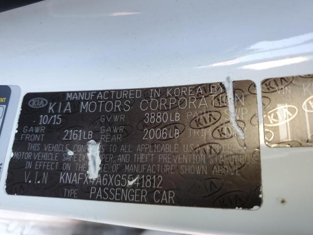 Photo 12 VIN: KNAFX4A6XG5541812 - KIA FORTE LX 