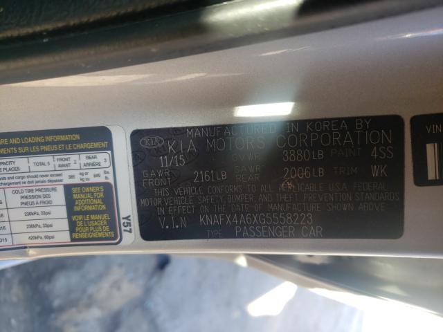 Photo 9 VIN: KNAFX4A6XG5558223 - KIA FORTE LX 