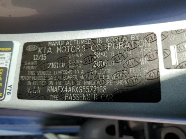 Photo 12 VIN: KNAFX4A6XG5572168 - KIA FORTE 