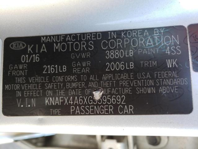 Photo 9 VIN: KNAFX4A6XG5595692 - KIA FORTE LX 