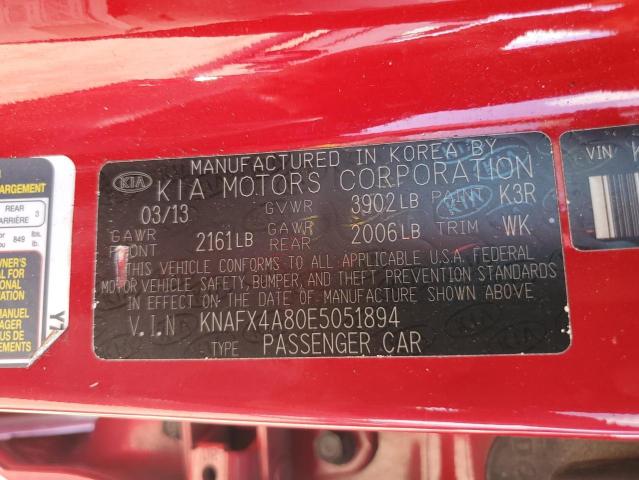 Photo 9 VIN: KNAFX4A80E5051894 - KIA FORTE EX 