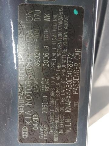 Photo 12 VIN: KNAFX4A80E5078772 - KIA FORTE EX 