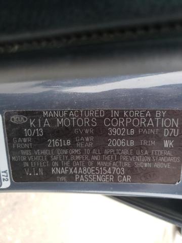 Photo 11 VIN: KNAFX4A80E5154703 - KIA FORTE EX 