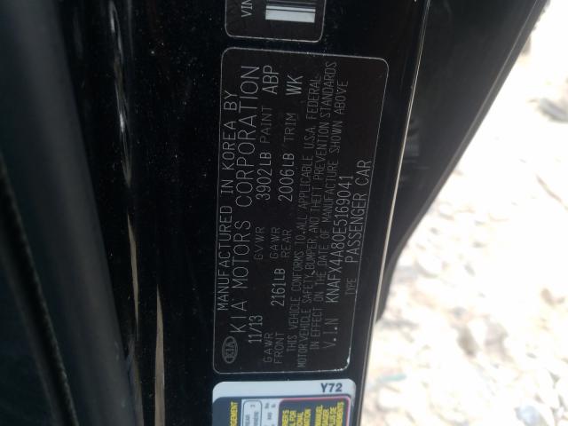 Photo 9 VIN: KNAFX4A80E5169041 - KIA FORTE EX 