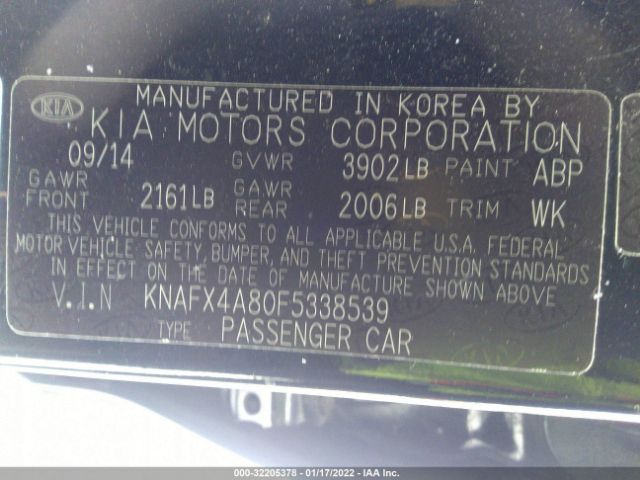 Photo 8 VIN: KNAFX4A80F5338539 - KIA FORTE 