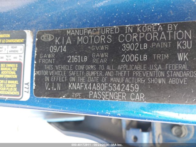 Photo 8 VIN: KNAFX4A80F5342459 - KIA FORTE 