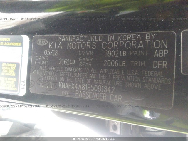 Photo 8 VIN: KNAFX4A81E5081342 - KIA FORTE 