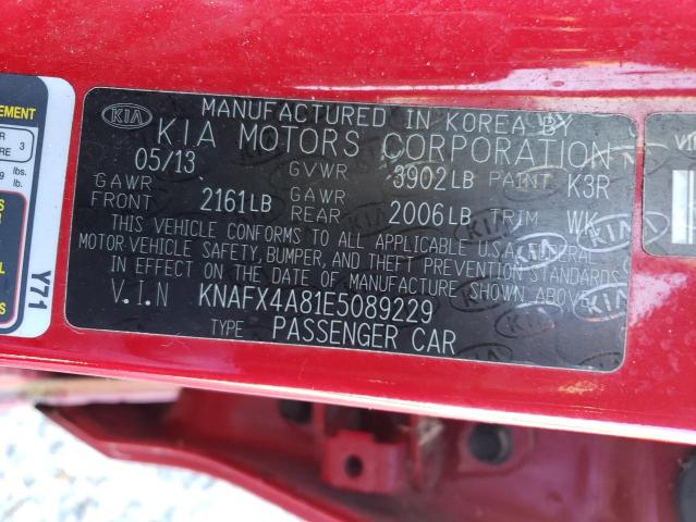 Photo 11 VIN: KNAFX4A81E5089229 - KIA FORTE EX 