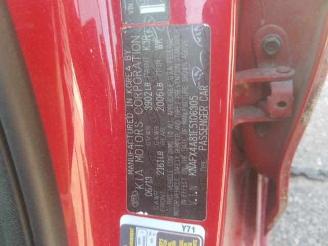 Photo 9 VIN: KNAFX4A81E5106305 - KIA FORTE EX 