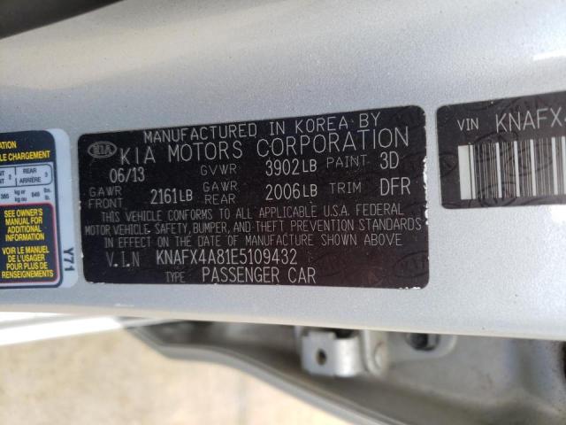 Photo 9 VIN: KNAFX4A81E5109432 - KIA FORTE EX 