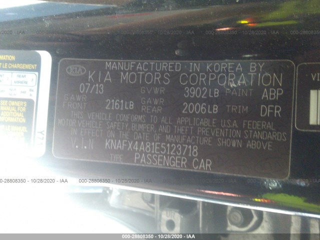 Photo 8 VIN: KNAFX4A81E5123718 - KIA FORTE 