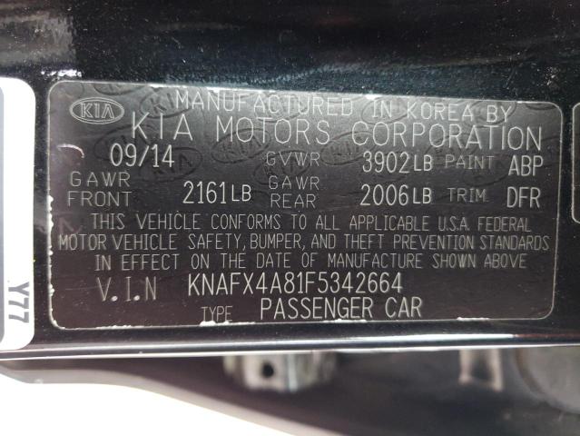 Photo 11 VIN: KNAFX4A81F5342664 - KIA FORTE EX 