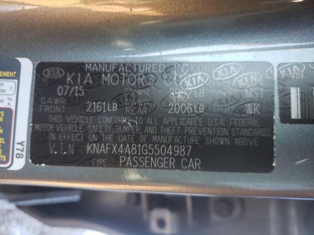 Photo 9 VIN: KNAFX4A81G5504987 - KIA FORTE EX 