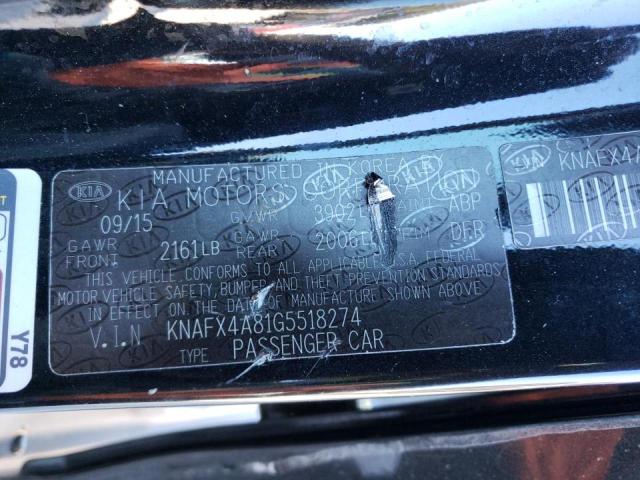 Photo 9 VIN: KNAFX4A81G5518274 - KIA FORTE EX 