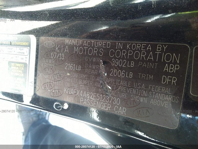 Photo 8 VIN: KNAFX4A82E5123730 - KIA FORTE 