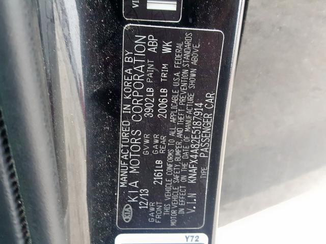 Photo 9 VIN: KNAFX4A82E5187914 - KIA FORTE EX 