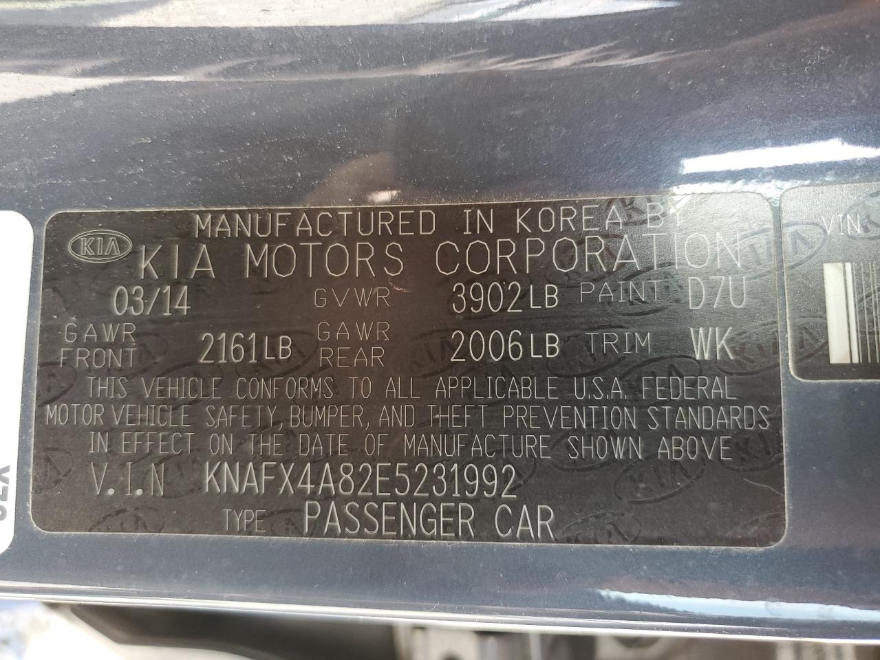 Photo 11 VIN: KNAFX4A82E5231992 - KIA FORTE 