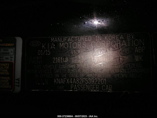 Photo 8 VIN: KNAFX4A82F5392201 - KIA FORTE 