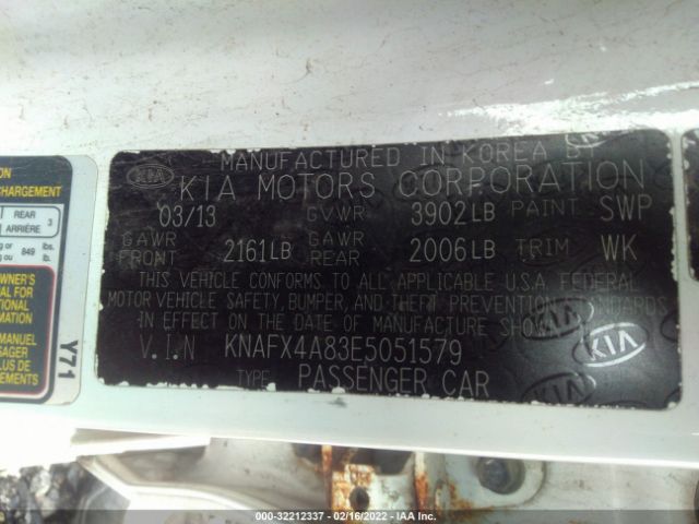 Photo 8 VIN: KNAFX4A83E5051579 - KIA FORTE 