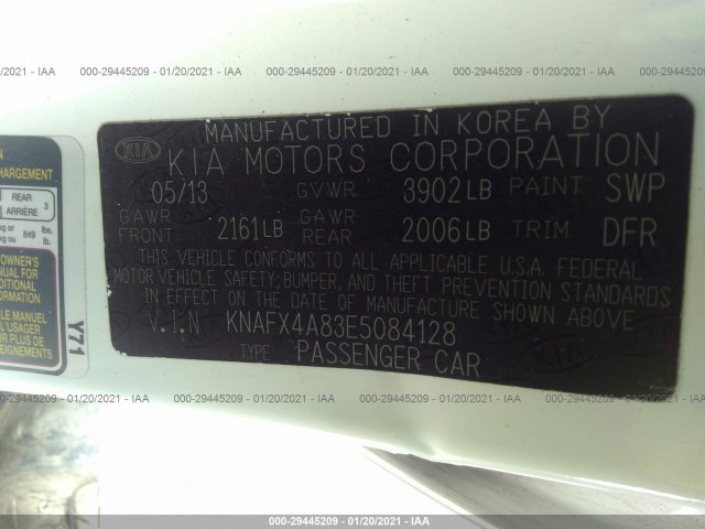 Photo 8 VIN: KNAFX4A83E5084128 - KIA FORTE 