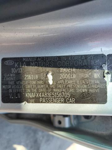 Photo 9 VIN: KNAFX4A83E5156705 - KIA FORTE EX 