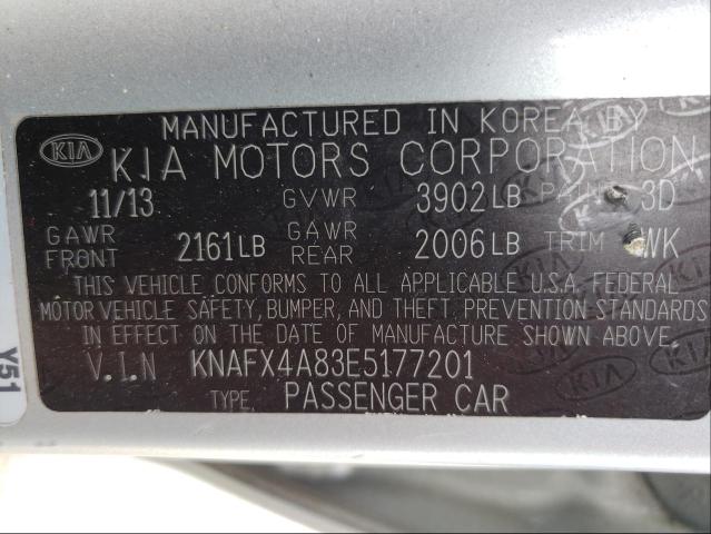 Photo 9 VIN: KNAFX4A83E5177201 - KIA FORTE EX 