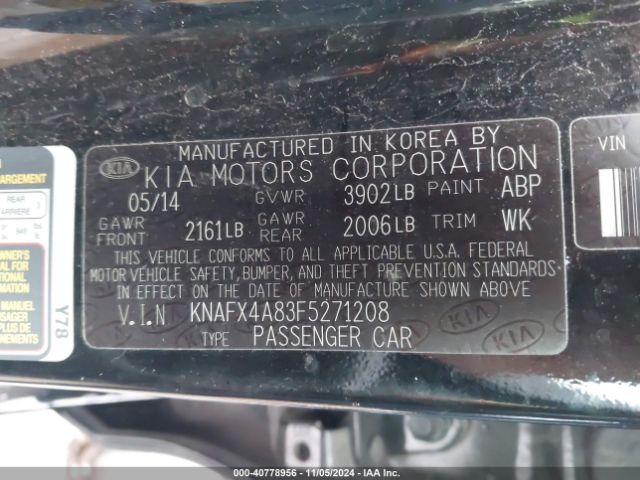 Photo 8 VIN: KNAFX4A83F5271208 - KIA FORTE 