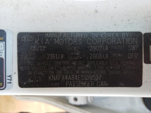 Photo 9 VIN: KNAFX4A84E5109537 - KIA FORTE EX 