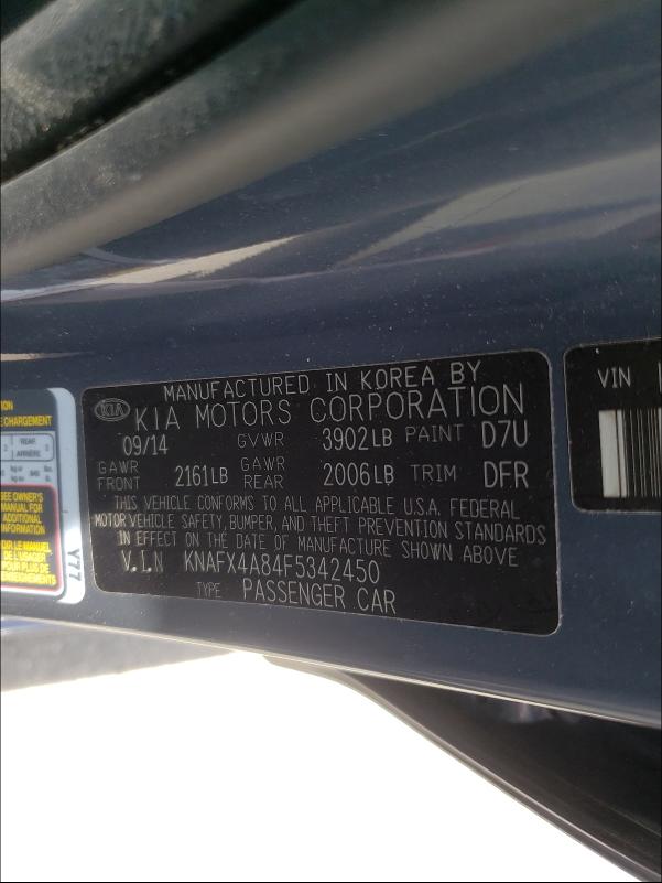 Photo 9 VIN: KNAFX4A84F5342450 - KIA FORTE EX 