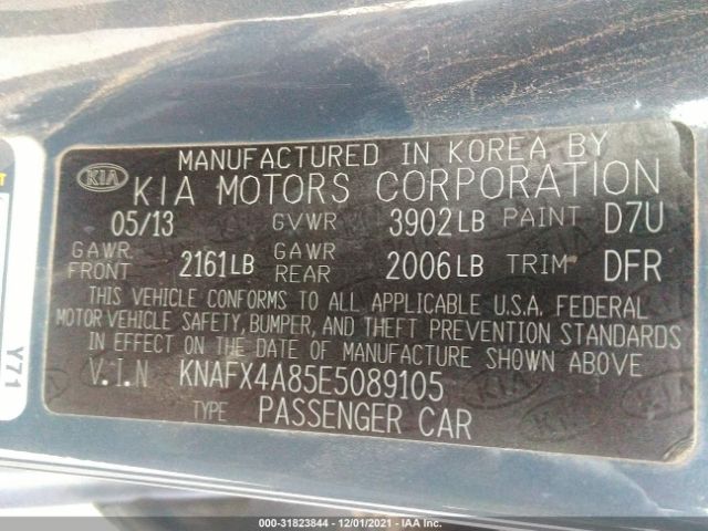 Photo 8 VIN: KNAFX4A85E5089105 - KIA FORTE 