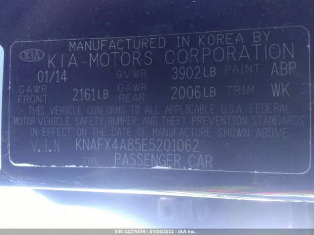 Photo 8 VIN: KNAFX4A85E5201062 - KIA FORTE 