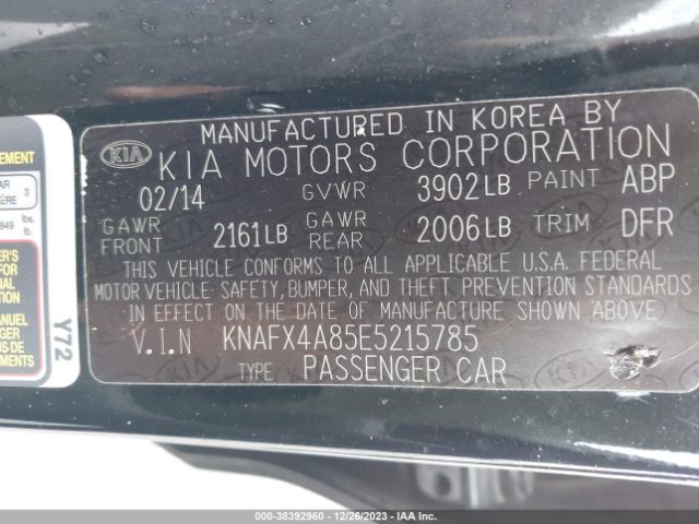 Photo 8 VIN: KNAFX4A85E5215785 - KIA FORTE 